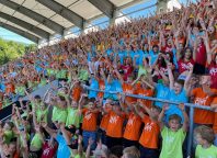 Größter Kinderchor Vorarlbergs im Altacher Stadion Größter Kinderchor Vorarlbergs im Altacher Stadion