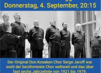 Dorfkultur: Don Kosaken Chor Serge Jaroff in der Pfarrkirche Egg - DO. 04.09 Dorfkultur: Don Kosaken Chor Serge Jaroff in der Pfarrkirche Egg - DO. 04.09