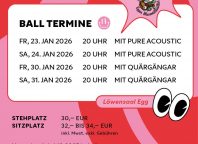 Muosmälknüllar Bälle 2026 - Vorverkauf ab 01.12